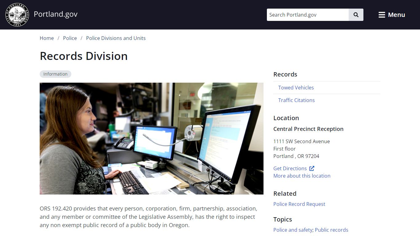 Records Division | Portland.gov